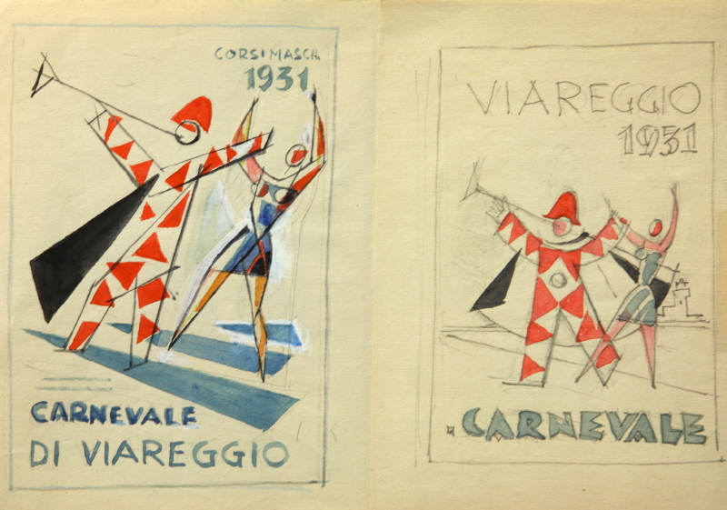 Studi per il manifesto del Burlamacco