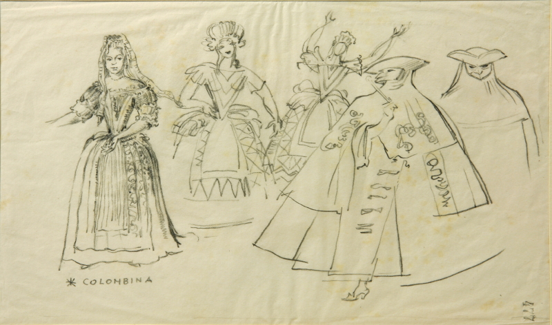 Studio di maschere: Colombina