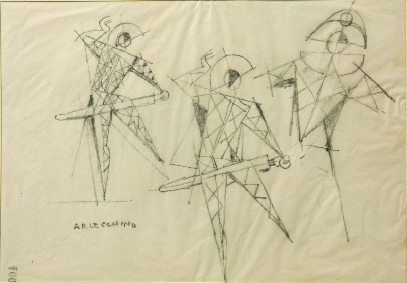 Studi di maschere: Arlecchino
