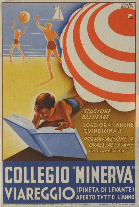 Locandina pubblicitaria del Convitto Minerva