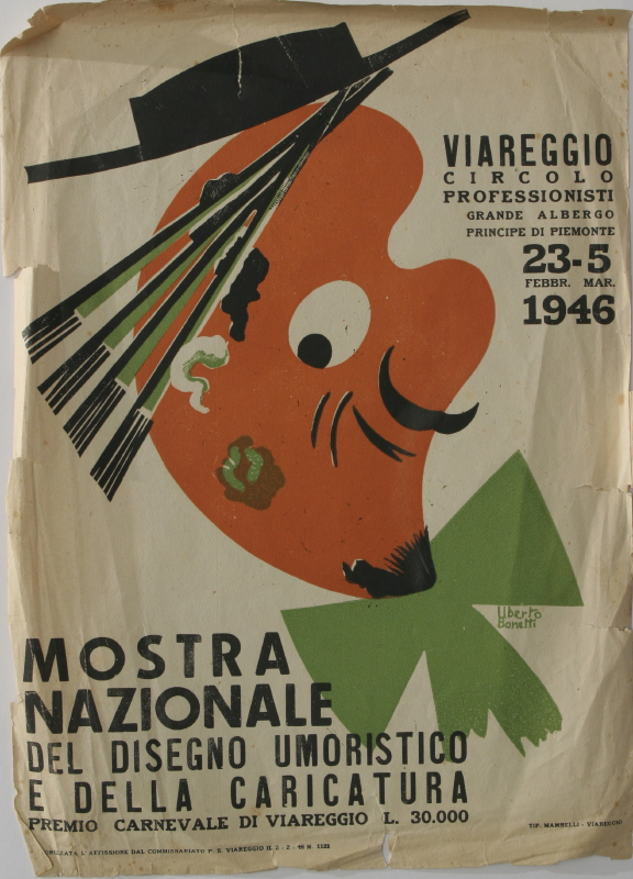Locandina per la Mostra Nazionale del disegno umoristico e della caricatura