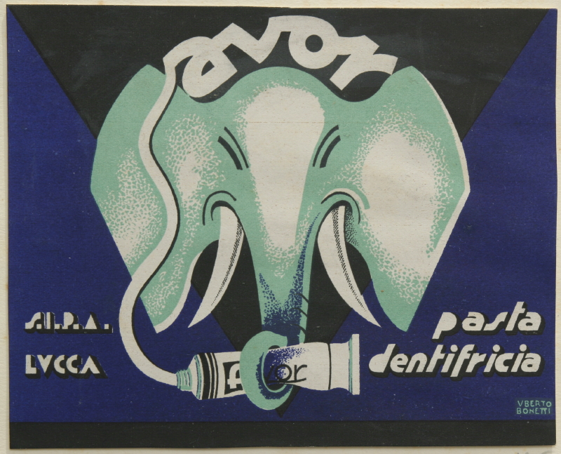 Locandina pubblicitaria della pasta dentifricia Avor