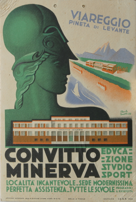 Locandina pubblicitaria del Convitto Minerva