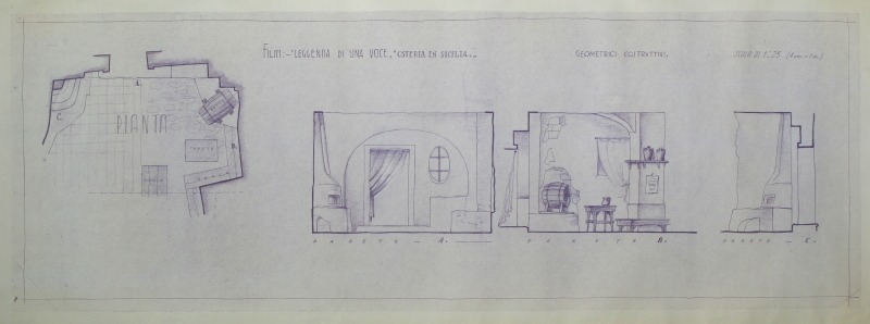 Studio per scenografia film "Leggenda di una voce"