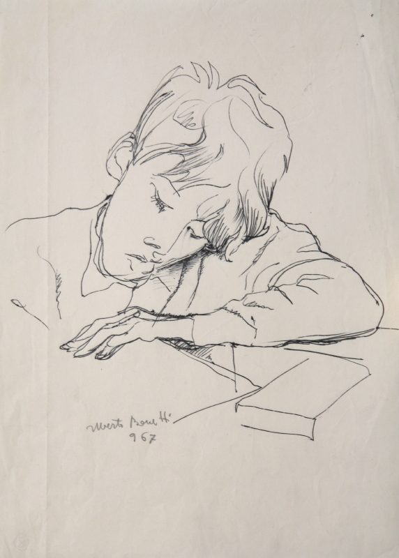Ritratto di ragazzo che studia