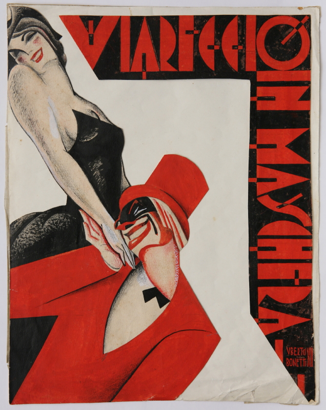 Studio per la copertina della rivista "Viareggio in maschera"