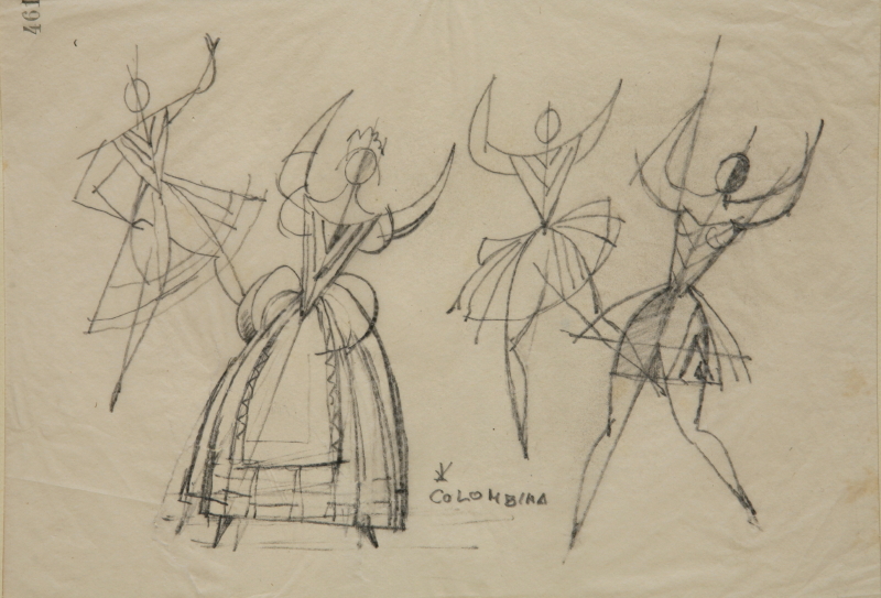 Colombina e quattro figure