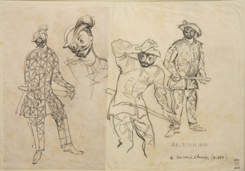 Studio di maschere: Arlecchino