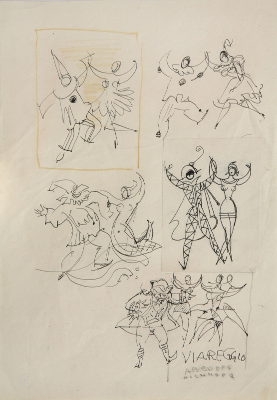 Schizzi per manifesto del Carnevale