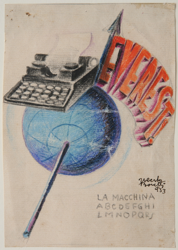 Studio per locandina pubblicitaria della macchina da scrivere Everest