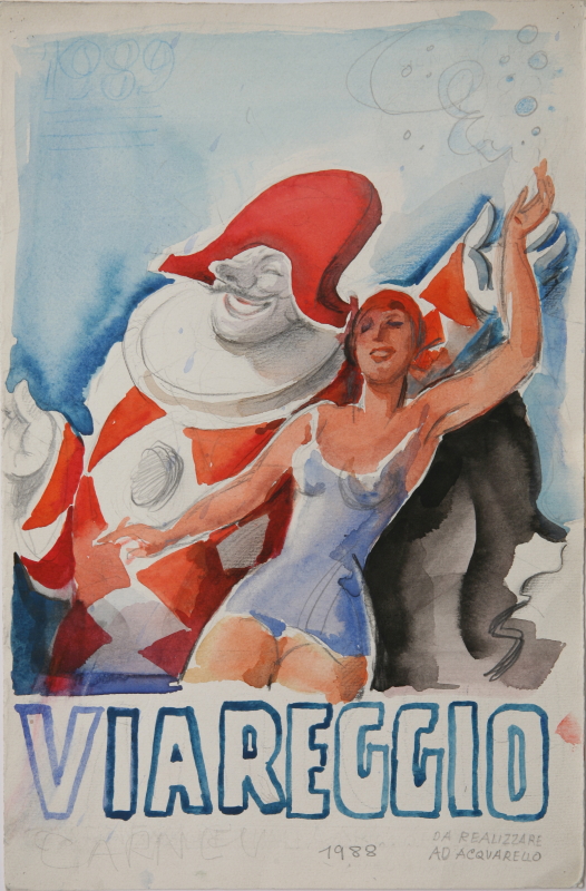 Studio per il manifesto del Carnevale di Viareggio 1988