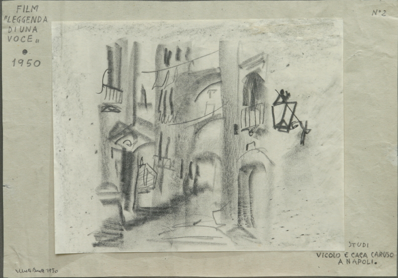 Studio per scenografia del film "Leggenda di una voce"