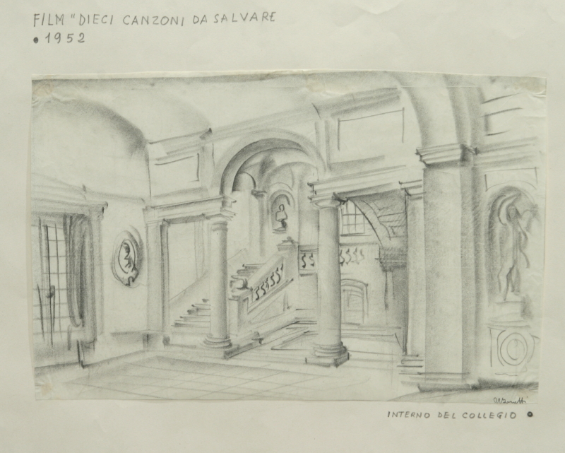 Progetto scenografia film "Dieci canzoni da salvare"