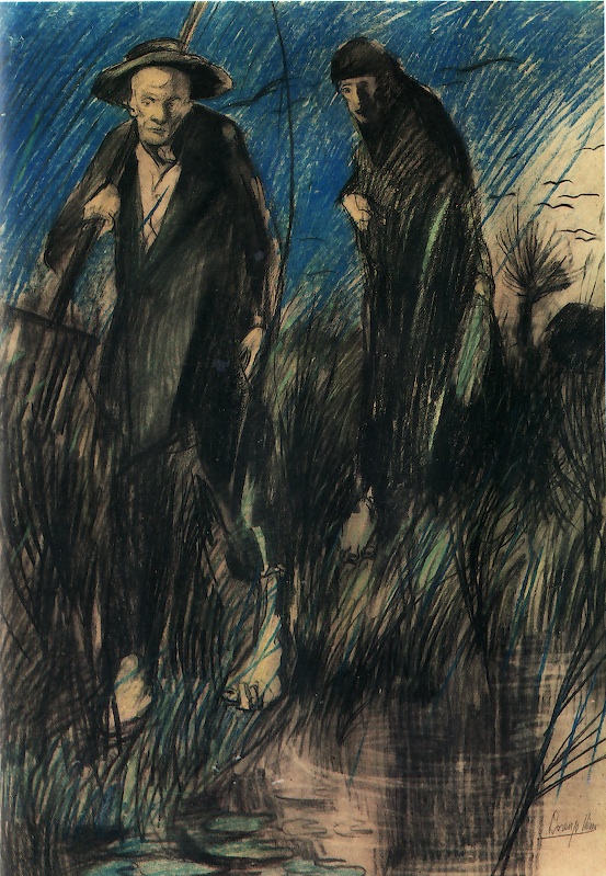 Due figure in palude