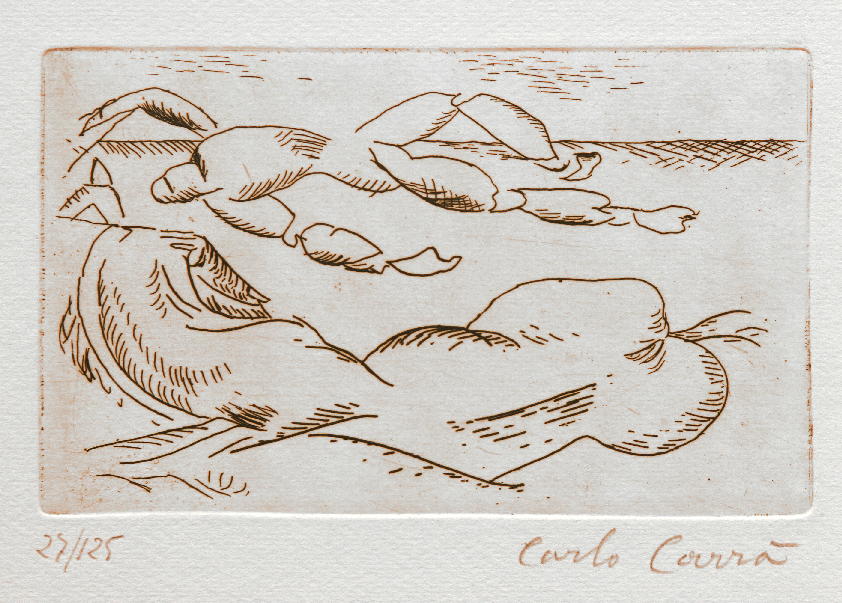 Uomo e cavallo sulla spiaggia (Cavallo e cavaliere)
