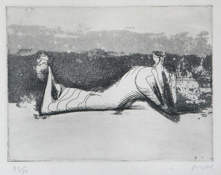 Draped reclining figure