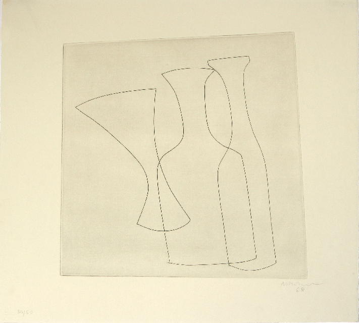 Two bottles and glass