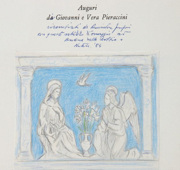 Annunciazione, Omaggio ad Andrea della Robbia