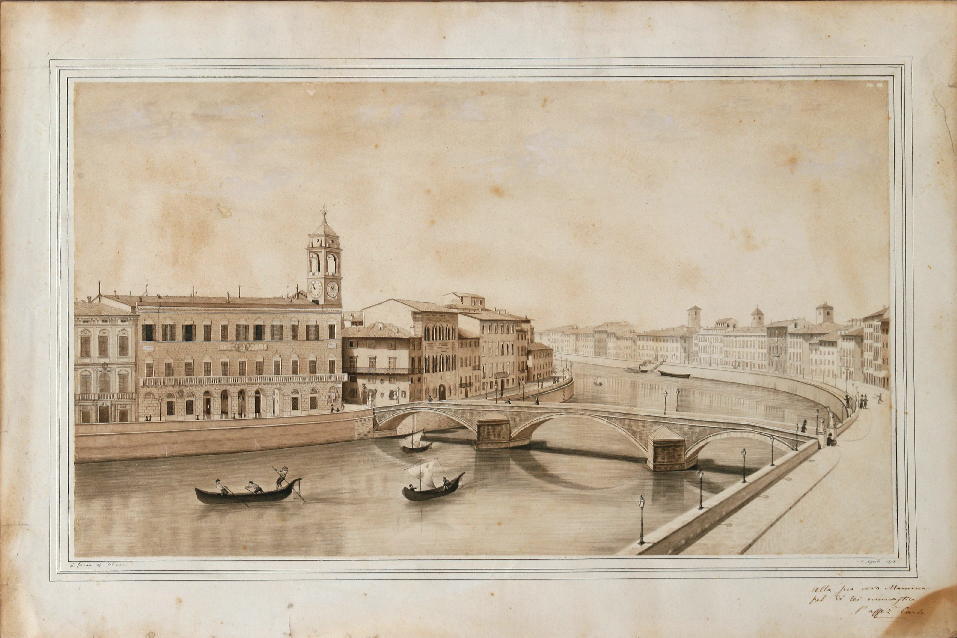 Veduta dei lungarni a Pisa