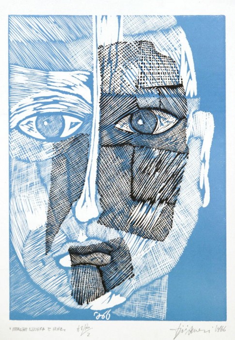Immagine azzurra e nera