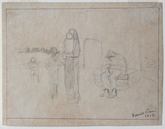 Vecchio, donna e bambini