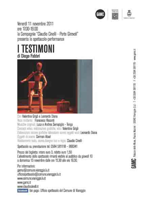 GAMC - Galleria di Arte Moderna - Mostra : EVENTO TEATRALE ALLA GAMC, immagine