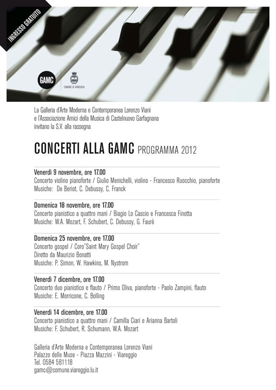 GAMC - Galleria di Arte Moderna - Mostra : CONCERTI ALLA GAMC, immagine
