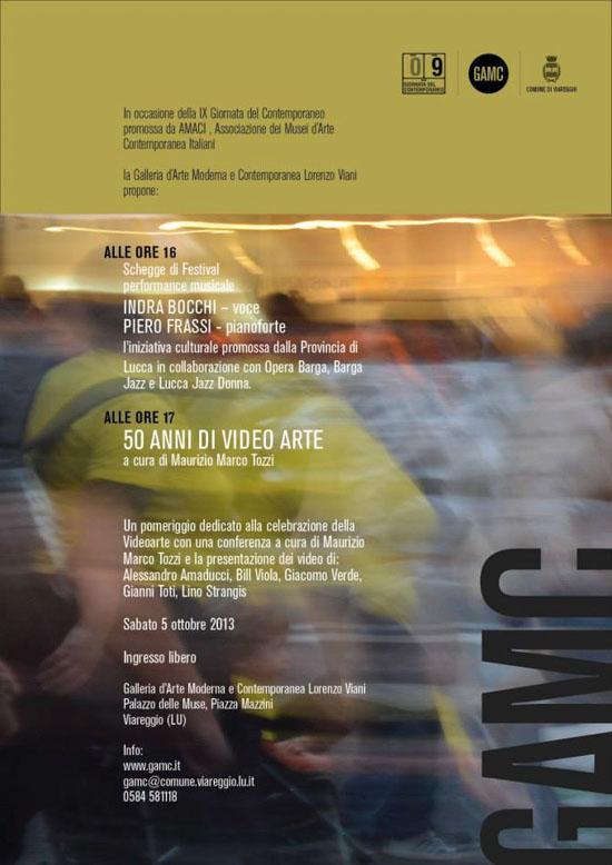 GAMC - Galleria di Arte Moderna - Mostra : 50 ANNI VIDEOARTE - IX Giornata del Contemporaneo, immagine