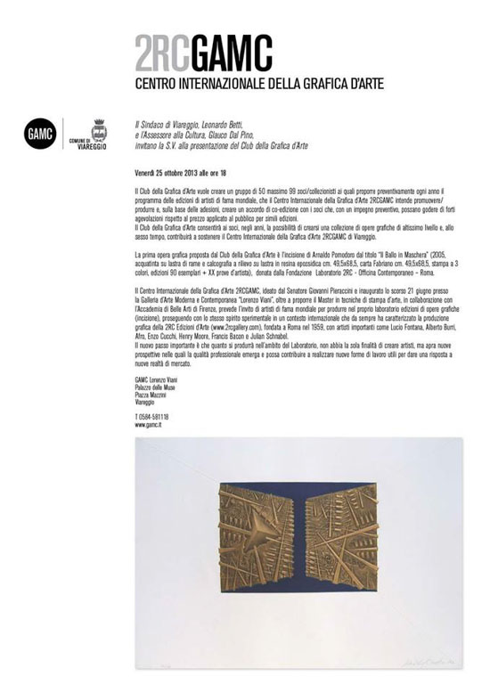 GAMC - Galleria di Arte Moderna - Mostra : PRESENTAZIONE CLUB DELLA GRAFICA, immagine