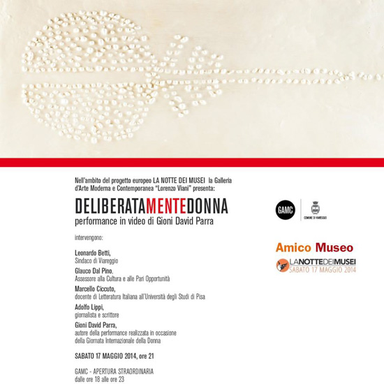 GAMC - Galleria di Arte Moderna - Mostra : La Notte dei Musei, DELIBERATAMENTEDONNA, immagine