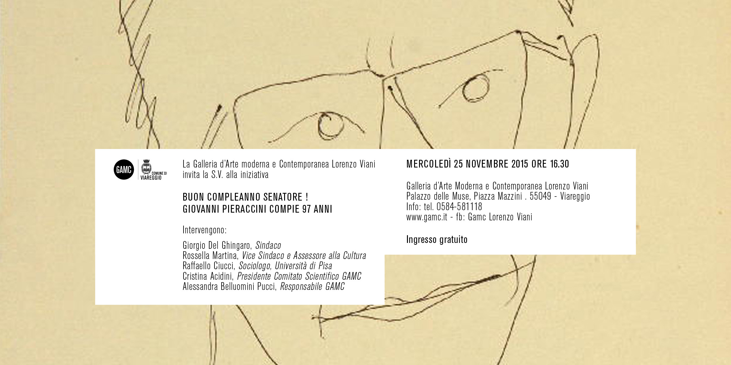 GAMC - Galleria di Arte Moderna - Mostra : BUON COMPLEANNO SENATORE!, immagine