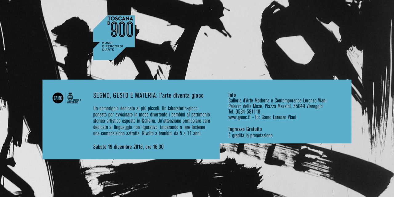 GAMC - Galleria di Arte Moderna - Mostra : SEGNO, GESTO E MATERIA L‘arte diventa gioco, immagine