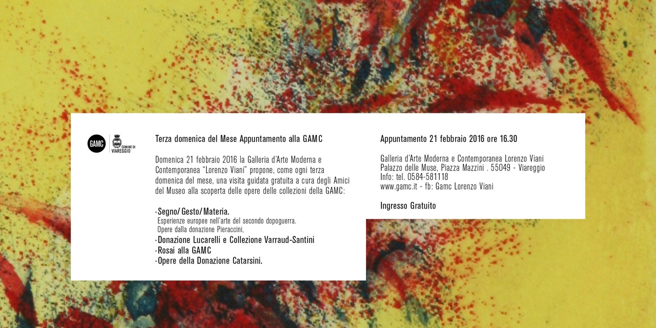 GAMC - Galleria di Arte Moderna - Mostra : Terza domenica del Mese Appuntamento alla GAMC, immagine