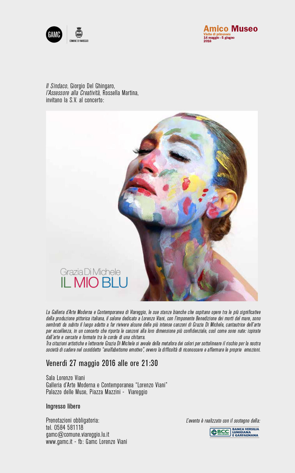GAMC - Galleria di Arte Moderna - Mostra : Grazia Di Michele 
