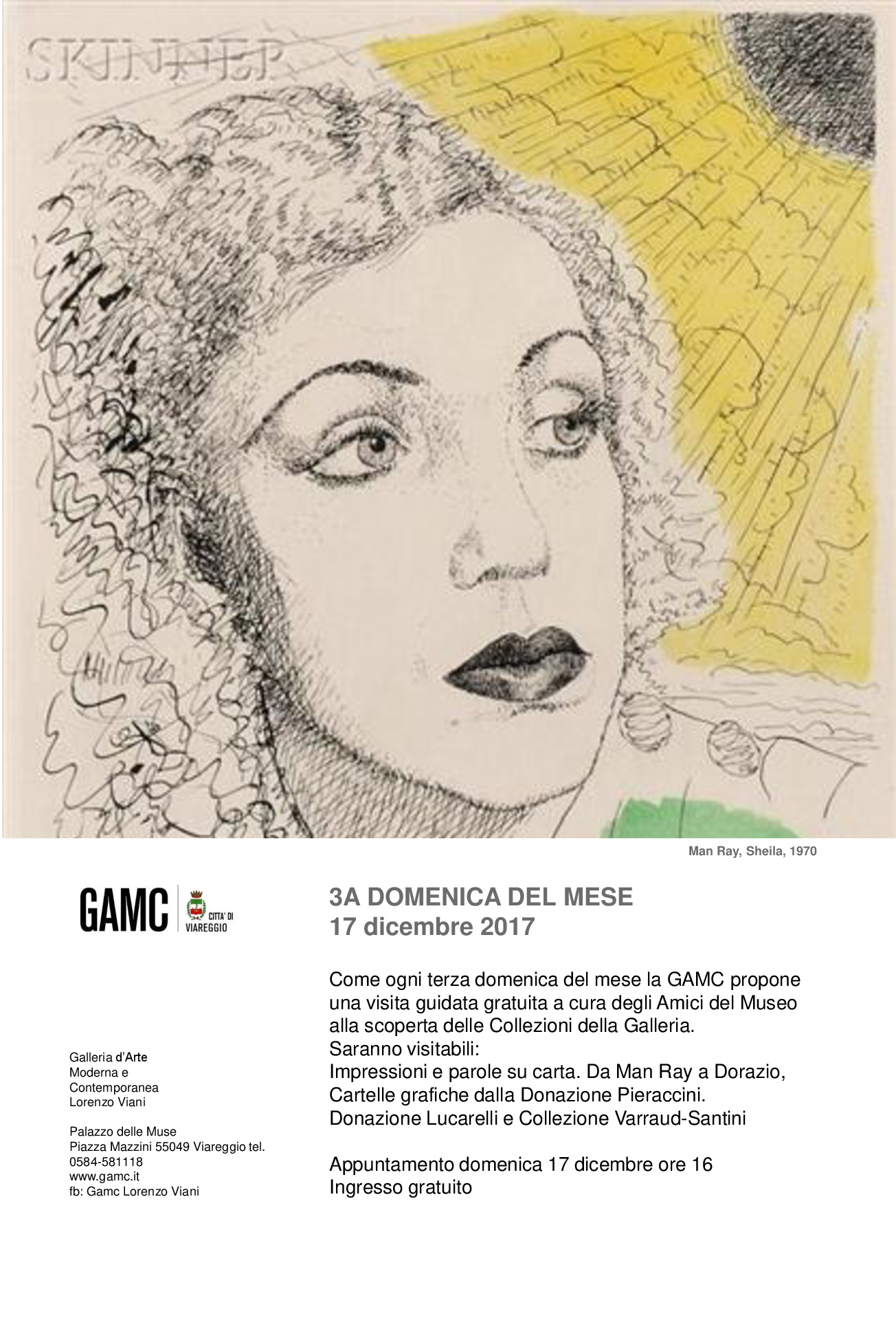 GAMC - Galleria di Arte Moderna - Mostra : Terza domenica del Mese. Appuntamento alla GAMC, immagine