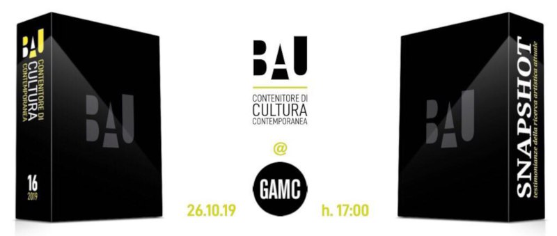 GAMC - Galleria di Arte Moderna - Mostra : BAU | CONTENITORE DI CULTURA CONTEMPORANEA - TESTIMONIANZE DELLA RICERCA ARTISTICA ATTUALE, immagine